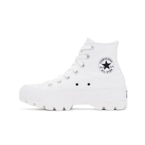 ALL WHITE LUGGED BOTTOM CONVERSE